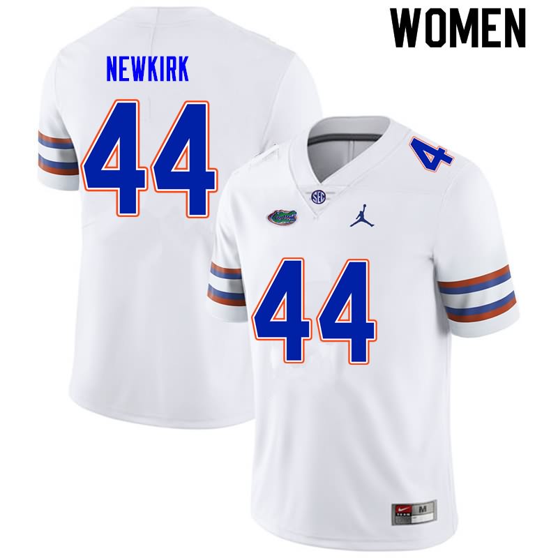 NCAA Florida Gators Daquan Newkirk Women's #44 Nike White Stitched Authentic College Football Jersey YDG2664MG